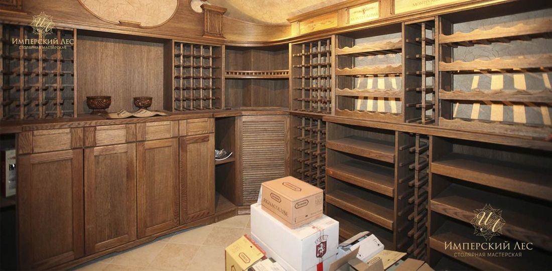 Винные стеллажи из ясеня