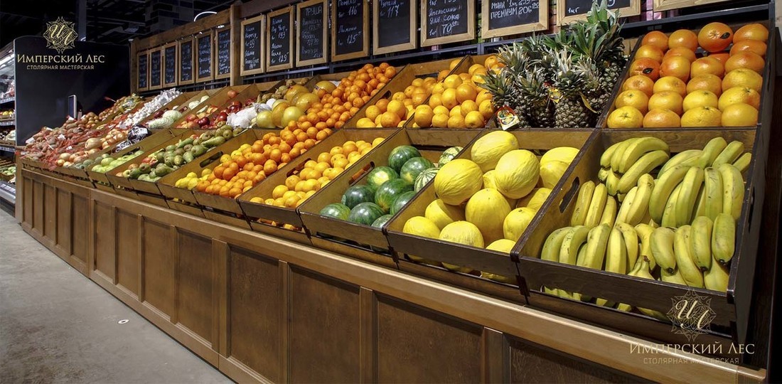 Торговая мебель для магазинов продукты