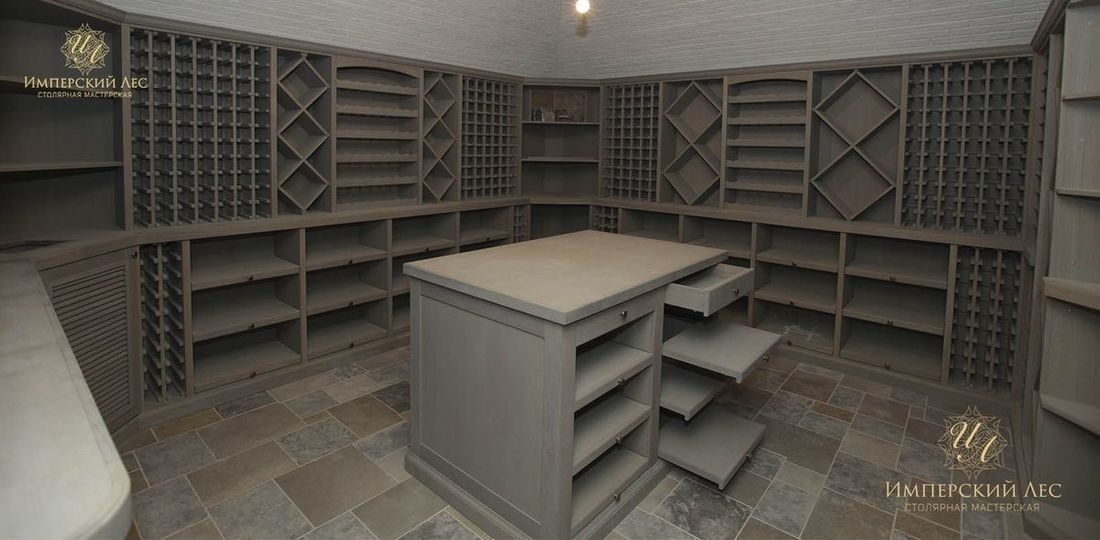 Винные стеллажи из сучковатого дуба