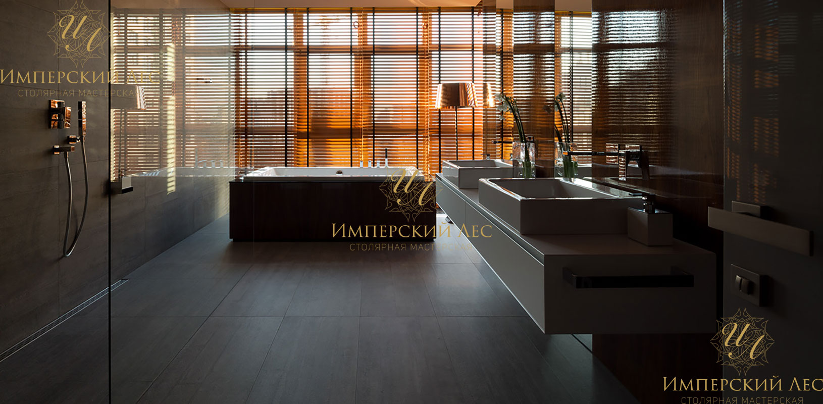 Дизайнерская тумба под две раковины IW-Duravit Luv