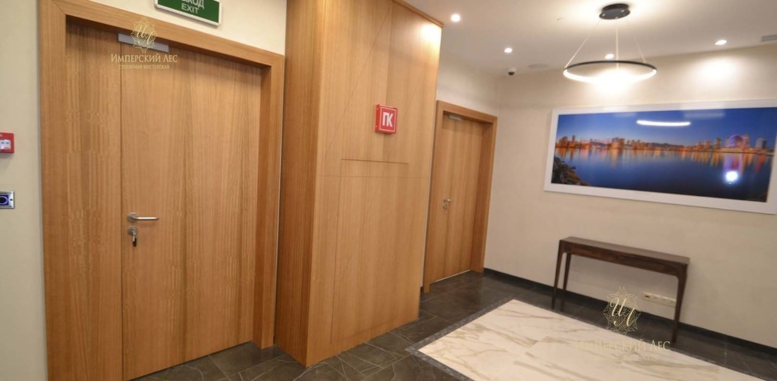 Деревянные стеновые панели в офис "ГАП Ресурс" м. Киевская