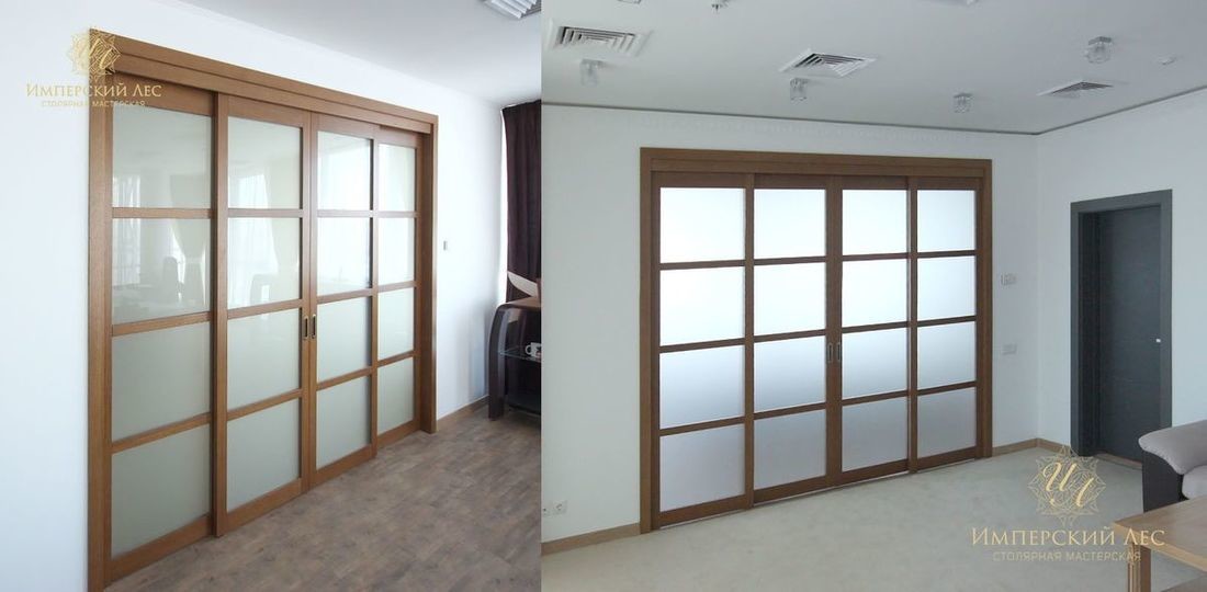 Двери со стеклом из букового массива Porta
