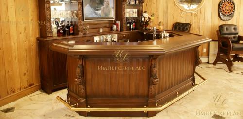 Барная стойка из дерева IW-billiard-G с гарнитуром "Craspi" Барная стойка из дерева IW-billiard-G с гарнитуром "Craspi"